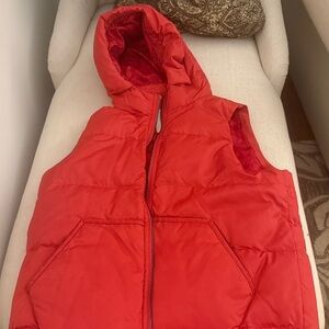 Coach Red Hooded Puffer Down Vest